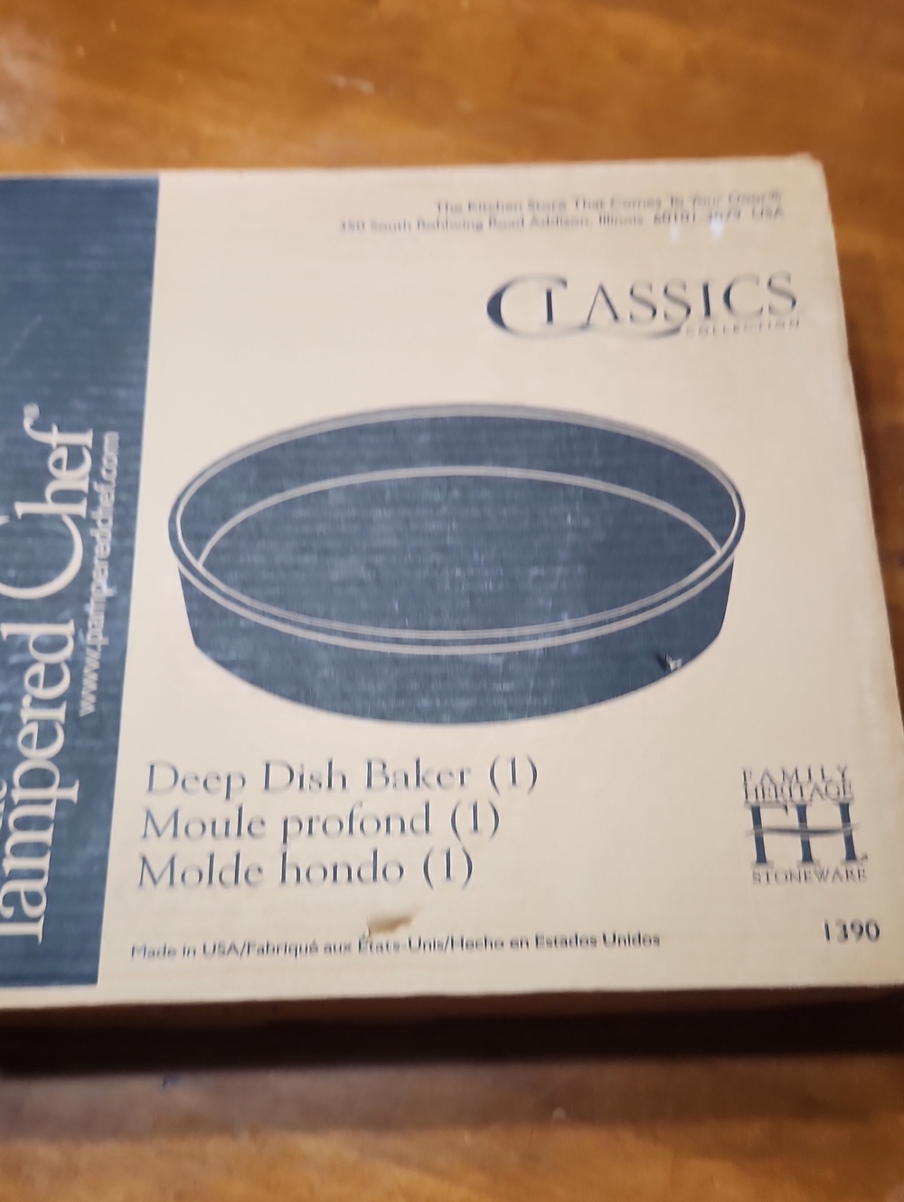 Pampered Chef Deep Dish Baker Stoneware New In Box
